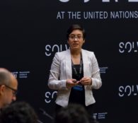 CMP Student Kathy Vega speaks at the United Nations